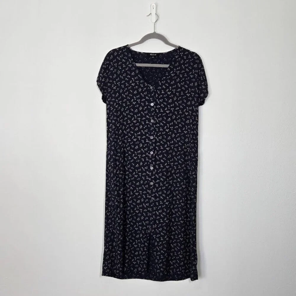 MADEWELL easy midi dress in spring fling Sz S - Picture 9 of 11